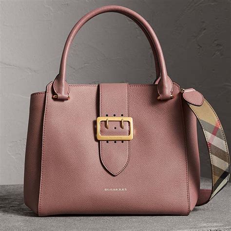 burberry embossed crest leather tote black|burberry buckle medium tote pink.